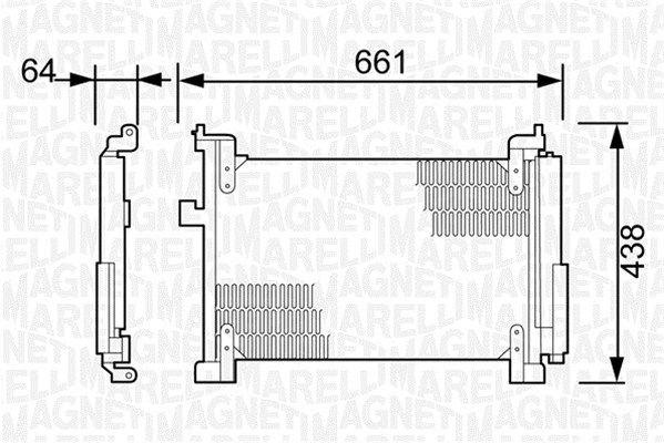 MAGNETI MARELLI Lauhdutin, ilmastointilaite 350203498000